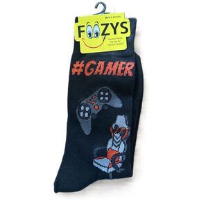 NWT Foozys Gaming #GAMER Video Game Controller Socks Mens One Size
